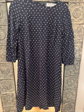Sonnet James Navy Polka Dot Midi Dress